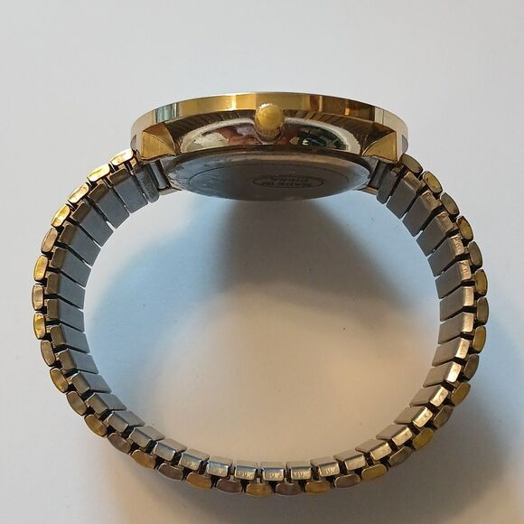 Geneva Platinum Women White Large Round Dial Two-Tone Bracelet Watch Japan Movt - Picture 8 of 13